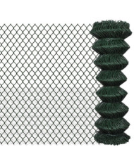 Clôture à mailles losangées Acier 1,25x15 m Vert | Mobilier & Déco