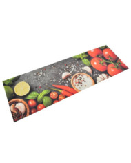 Tapis de cuisine lavable impression légumes 60x180 cm velours | Mobilier & Déco