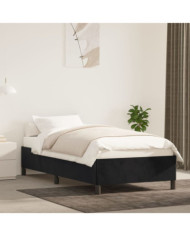 Cadre de lit sans matelas noir 90x200 cm velours | Mobilier & Déco