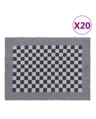 Serviettes de cuisine 20 pcs bleu et blanc 50x70 cm coton | Mobilier & Déco