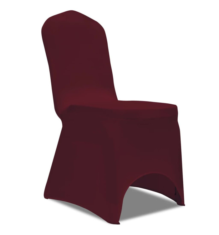 50 housses de chaise extensibles bordeaux | Mobilier & Déco