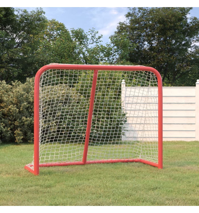 But de hockey rouge et blanc 183x71x122 cm polyester | Mobilier & Déco