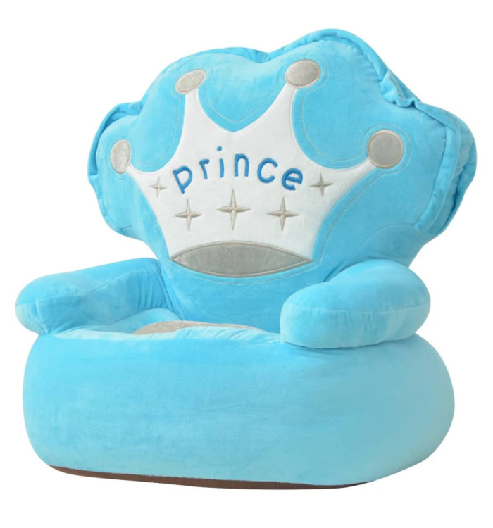Chaise en peluche pour enfants Prince Bleu | Mobilier & Déco