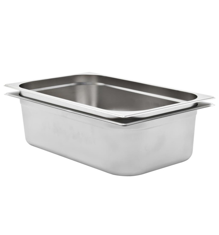 Récipients Gastronorm 2 pcs GN 1/1 150 mm Acier inoxydable | Mobilier & Déco