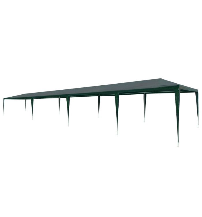 Tente de réception 3x12 m PE Vert | Mobilier & Déco