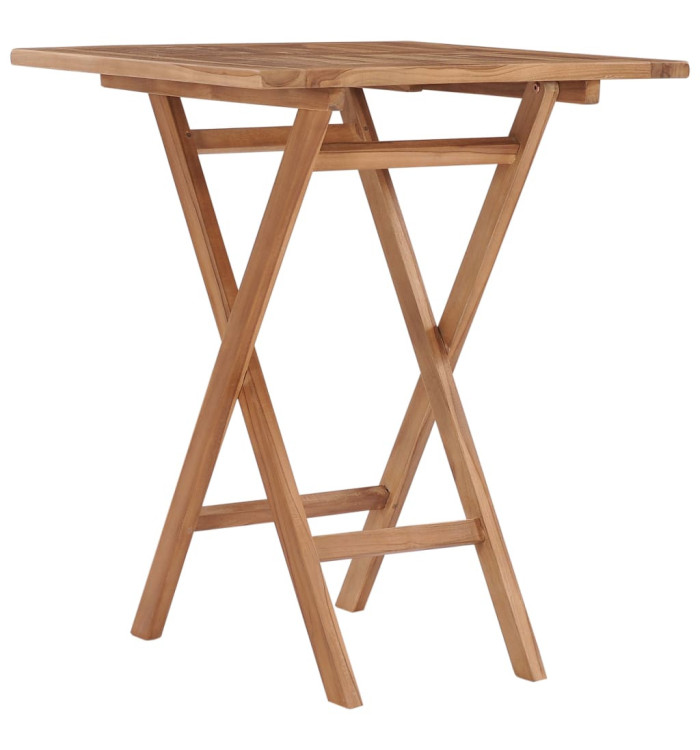 Table pliable de jardin 60x60x75 cm Bois de teck solide | Mobilier & Déco