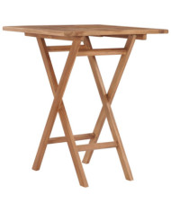 Table pliable de jardin 60x60x75 cm Bois de teck solide | Mobilier & Déco