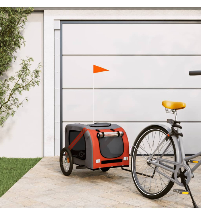 Remorque de vélo pour animaux de compagnie orange et noir | Mobilier & Déco