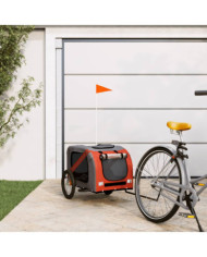 Remorque de vélo pour animaux de compagnie orange et noir | Mobilier & Déco