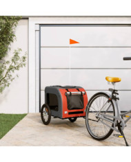 Remorque de vélo pour animaux de compagnie orange et gris | Mobilier & Déco