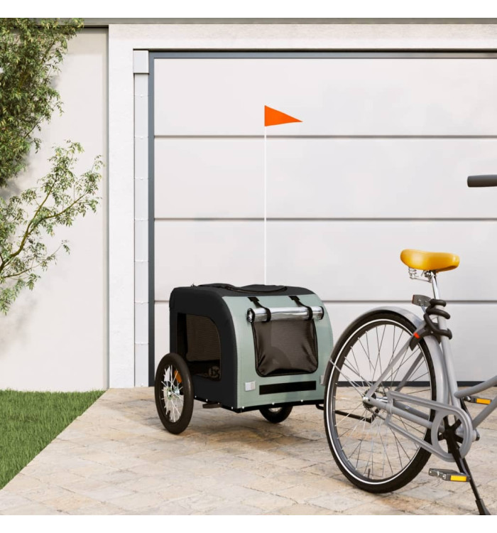 Remorque de vélo pour animaux de compagnie noir et gris | Mobilier & Déco