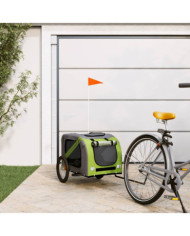 Remorque de vélo pour animaux de compagnie vert et gris | Mobilier & Déco