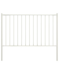 Panneau de clôture poteau Acier enduit poudre 1,7x0,75 m Blanc | Mobilier & Déco