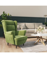 Fauteuil vert clair velours | Mobilier & Déco