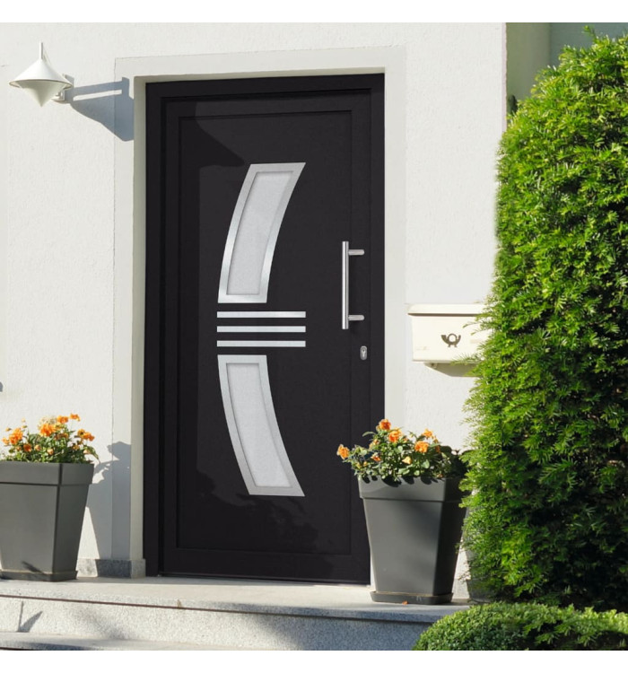 Porte d'entrée Anthracite 108x208 cm | Mobilier & Déco