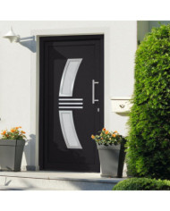 Porte d'entrée Anthracite 108x208 cm | Mobilier & Déco