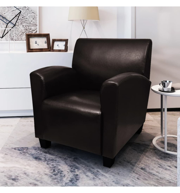 Chaise de canapé Marron foncé Similicuir | Mobilier & Déco