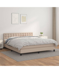 Sommier à lattes de lit avec matelas Cappuccino 160x200 cm | Mobilier & Déco