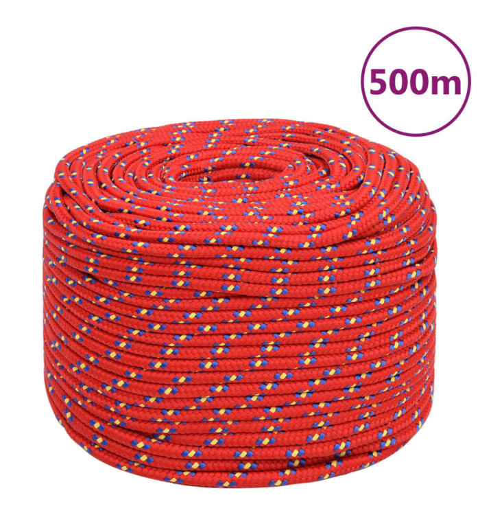 Corde de bateau Rouge 10 mm 500 m Polypropylène | Mobilier & Déco