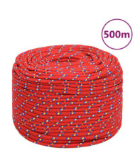 Corde de bateau Rouge 10 mm 500 m Polypropylène | Mobilier & Déco