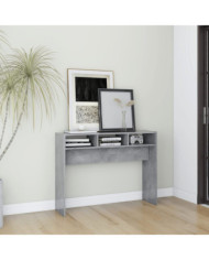 Table console gris béton 105x30x80 cm bois d'ingénierie | Mobilier & Déco