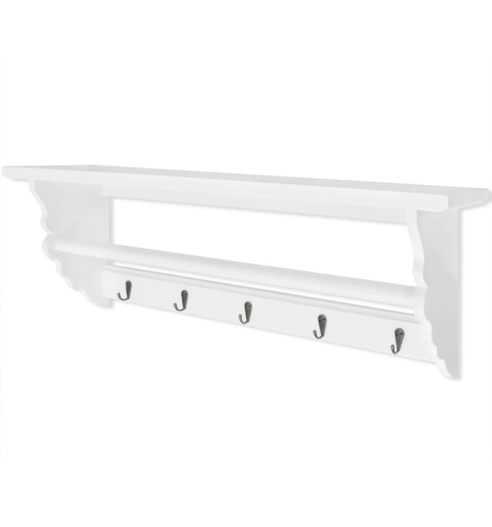 Porte-manteau PFDM blanc style baroque | Mobilier & Déco