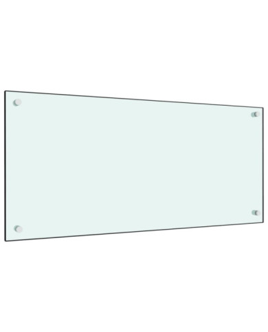 Dosseret de cuisine Blanc 90x40 cm Verre trempé | Mobilier & Déco