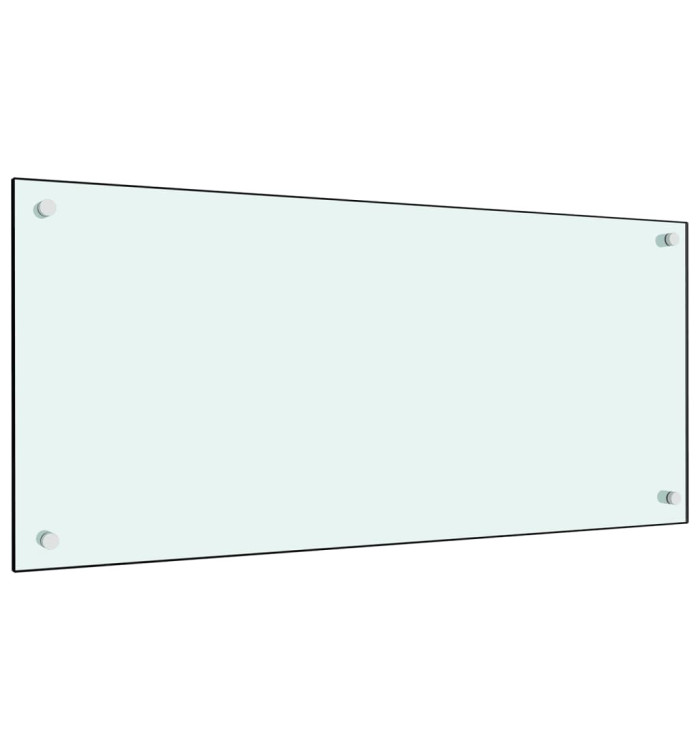 Dosseret de cuisine Blanc 90x40 cm Verre trempé | Mobilier & Déco