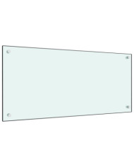 Dosseret de cuisine Blanc 90x40 cm Verre trempé | Mobilier & Déco