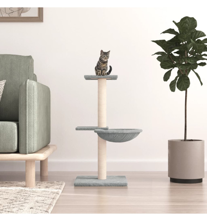 Arbre à chat avec griffoirs en sisal gris clair 72 cm | Mobilier & Déco
