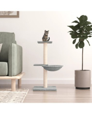 Arbre à chat avec griffoirs en sisal gris clair 72 cm | Mobilier & Déco