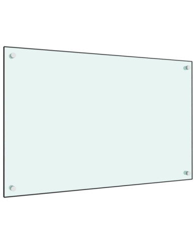 Dosseret de cuisine Blanc 80x50 cm Verre trempé | Mobilier & Déco