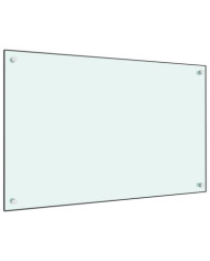 Dosseret de cuisine Blanc 80x50 cm Verre trempé | Mobilier & Déco