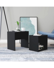 Ensemble de table basse Noir 48x30x45 cm Bois d'ingénierie | Mobilier & Déco