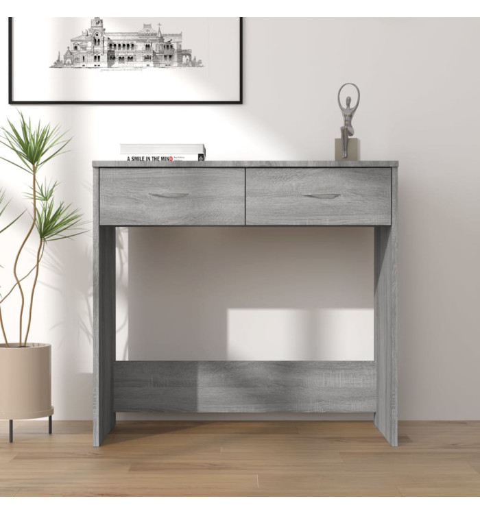 Bureau sonoma gris 80x40x75 cm bois d'ingénierie | Mobilier & Déco