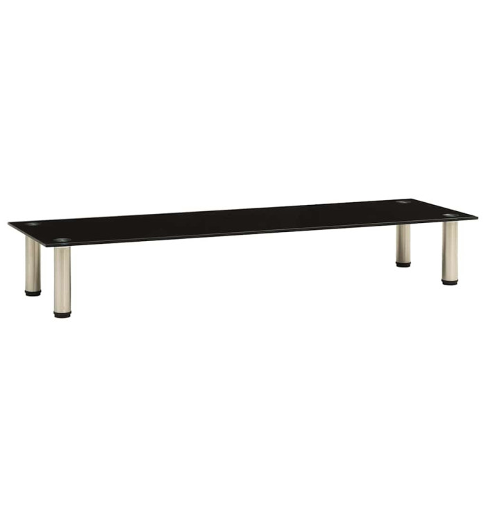 Meuble TV Noir 120x35x17 cm Verre trempé | Mobilier & Déco