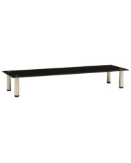 Meuble TV Noir 120x35x17 cm Verre trempé | Mobilier & Déco