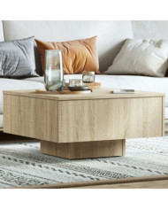 Table basse chêne sonoma 60x60x31,5 cm bois d'ingénierie | Mobilier & Déco