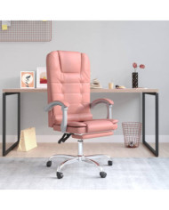 Fauteuil de massage inclinable de bureau Rose Similicuir | Mobilier & Déco