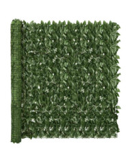 Écran de balcon avec feuilles vert foncé 300x150 cm | Mobilier & Déco