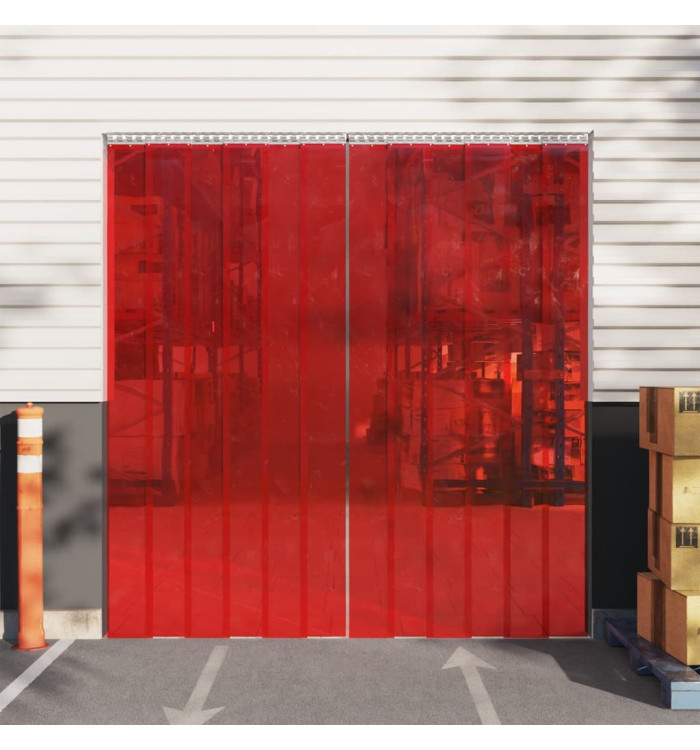 Rideau de porte rouge 300 mmx2,6 mm 10 m PVC | Mobilier & Déco