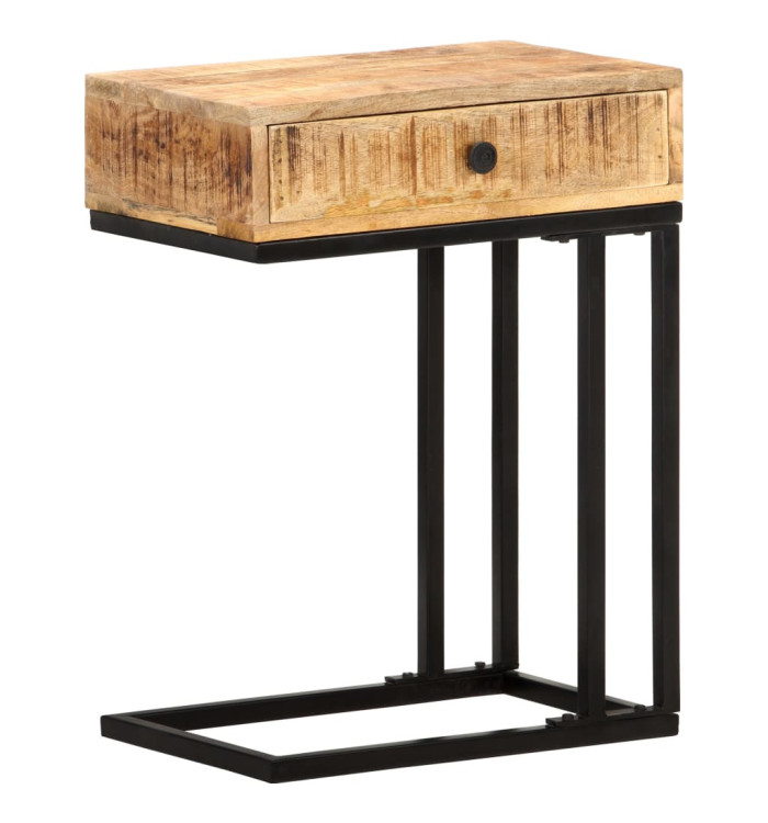 Table d'appoint en forme d'U 45x30x61cm Bois de manguier massif | Mobilier & Déco