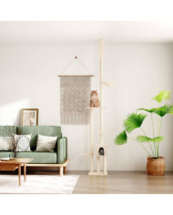 Arbre à chat du sol au plafond Crème 258,5-284,5 cm | Mobilier & Déco