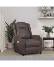 Fauteuil de massage électrique Marron Similicuir | Mobilier & Déco