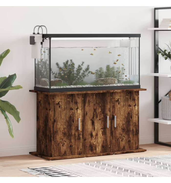 Support pour aquarium chêne fumé 101x41x58 cm bois d'ingénierie | Mobilier & Déco