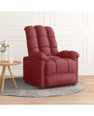Fauteuil inclinable Rouge bordeaux Tissu | Mobilier & Déco