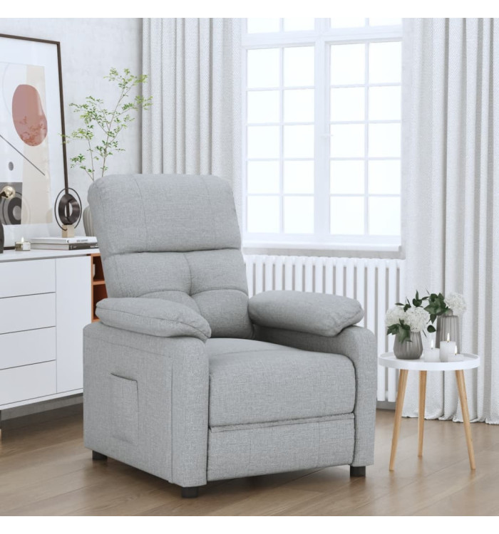 Fauteuil inclinable Gris clair Tissu | Mobilier & Déco
