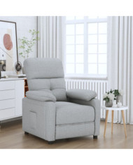 Fauteuil inclinable Gris clair Tissu | Mobilier & Déco