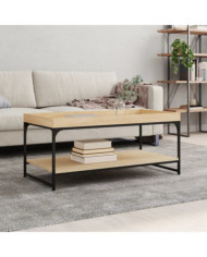 Table basse chêne sonoma 100x49x45 cm bois d'ingénierie | Mobilier & Déco