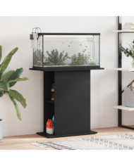 Support pour aquarium noir 75x36x72,5 cm bois d'ingénierie | Mobilier & Déco